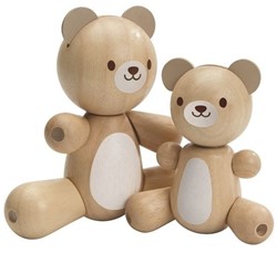 PlanToys Houten Speelgoed Beer & Kleine Beer