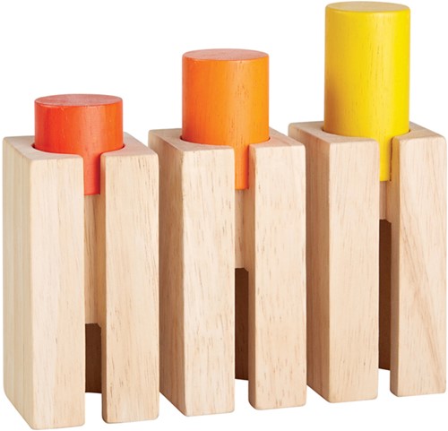 Plan Toys houten hoogte en diepte blokken