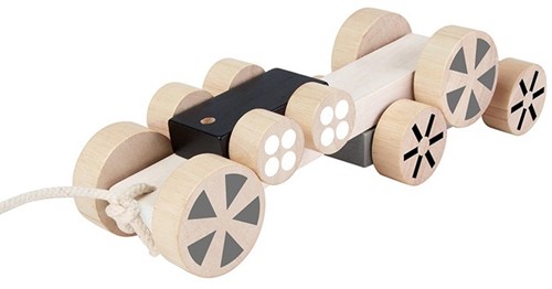 Plan Toys houten trekfiguur stapelvoertuigen