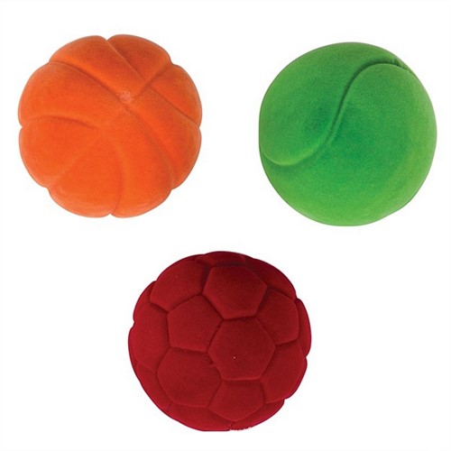 Rubbabu - Set 3 mini sportballen