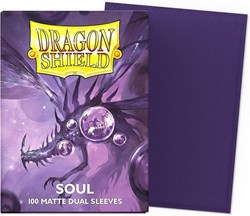 Asmodee Dragon Shield kaarten sleeves Dual Matte Soul metallic paars 100 stuks