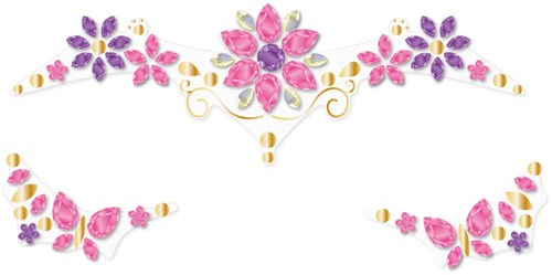 Avenir gezicht versiering stickers - bloemen - zelfklevende edelstenen-3