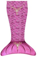 Kuaki zeemeermin deken Princess - zachte fleece kinderdeken roze