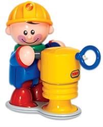 Tolo speelfiguur wegwerker met drill machine - First Friends speelgoed