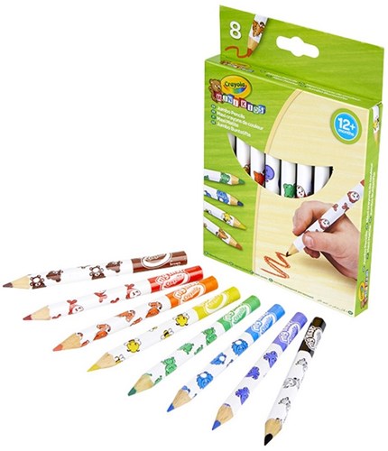 Crayola kleurpotloden - Mini Kids dikke kleurpotloden 8 stuks