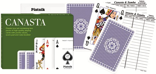 Piatnik Canasta Set met Instructies en Scoreblok