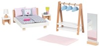Goki poppenhuis slaapkamer houten meubels 18-delig modern design-2