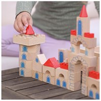 Goki houten bouwblokken kasteel - speelgoed set 145-delig-2