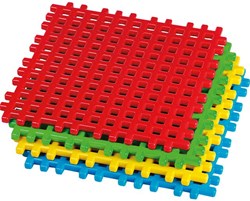 Marioinex bouwblokken basisplaat set - 4 stuks - kleurrijk speelgoed