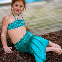 Kuaki zeemeermin peuter set turquois XS - zwemstaart voor kinderen