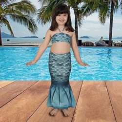 Kuaki zeemeermin peuter zwemset turquois 2XS - zwemstaart en bikini