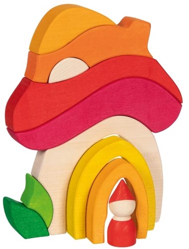 Goki Paddestoelenhuisje houten speelhuisje fantasie speelgoed-3