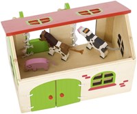 Goki houten boerderij poppenhuis 13-delig speelgoed boerderij-3