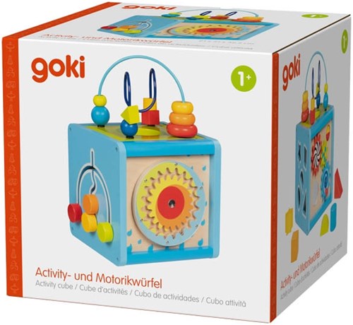 Goki houten activiteitenkubus met spiraal - educatief speelgoed-3