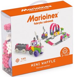 Marioinex bouwset Mini Waffle 140 stuks roze constructiespeelgoed