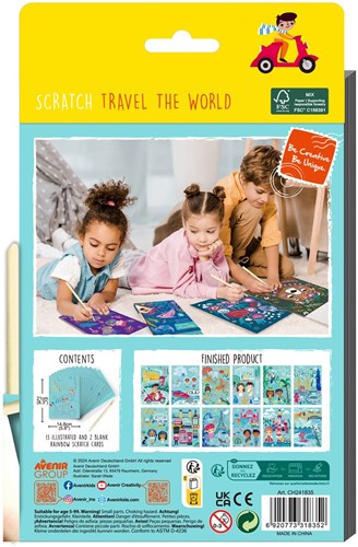 Avenir scratch boek creatief speelgoed mini A5 reizen kunstset-2