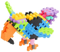 Marioinex bouwblokken Mini Waffle Nature Toucan 50 stuks educatief speelgoed