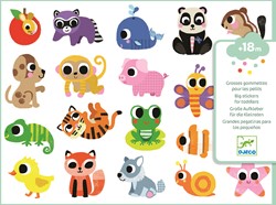 Djeco stickers voor de kleintjes Baby Animals