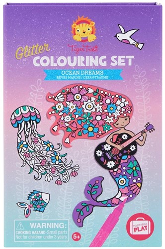 Tiger Tribe Glitter Colouring Sets/Ocean Dreams