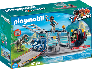 Playmobil Dinos Luchtkussenboot Met Dinokooi 9433 playmobil kopen in de aanbieding