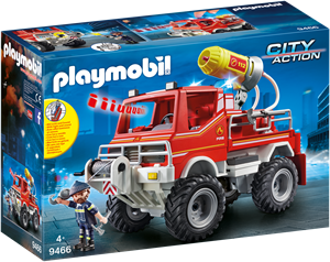 Playmobil City Action Brandweer Terreinwagen Met Waterkanon 9466 playmobil kopen in de aanbieding