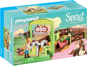 Playmobil Spirit Abigail Boomerang Met Paardenbox 9480 playmobil kopen in de aanbieding