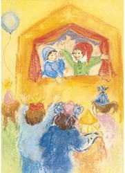 Mercurius kaart poppenkast - creatieve speelkaart voor kinderen
