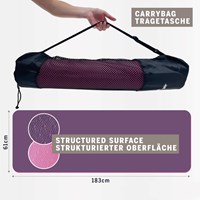 Schildkröt yoga mat fitness tweekleurig violet roze 4mm antislip-3