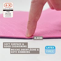 Schildkröt yoga mat fitness tweekleurig violet roze 4mm antislip-2