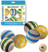 Schildkröt houten boccia set voor buiten met opbergtas