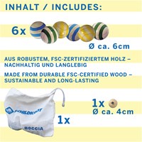 Schildkröt houten boccia set voor buiten met opbergtas-2