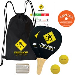 Schildkröt Street Racket set - houten rackets en foam ballen