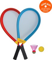 Schildkröt reuzenset rackets kinderspel tennis badminton buiten