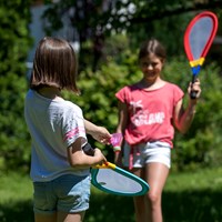 Schildkröt reuzenset rackets kinderspel tennis badminton buiten-2