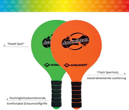 Schildkröt Jazzminton set beachball LED birdies speelplezier-3