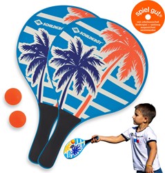Schildkröt strandspel houten paddle set - beach tennis speelgoed