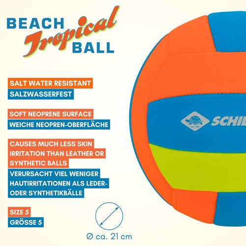 Schildkröt beachvolleybal neopreen tropisch design maat 5 strandbal-2