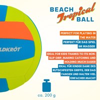 Schildkröt beachvolleybal neopreen tropisch design maat 5 strandbal-3