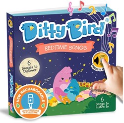 Ditty Bird geluidenboek Bedtijdliedjes interactief muziekboek kinderen