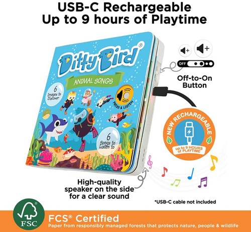 Ditty Bird geluidenboek dierenliedjes interactief muziekboek speelgoed-2