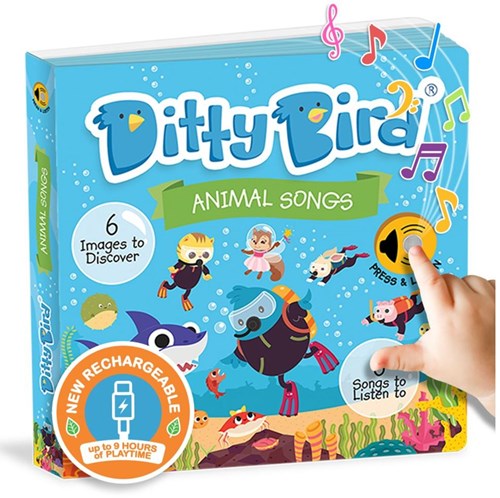 Ditty Bird geluidenboek dierenliedjes interactief muziekboek speelgoed