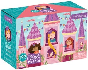 Mudpuppy 100 Pc Glitter Puzzle Princess mudpuppy kopen in de aanbieding