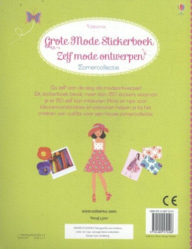 Harlekijn mode stickerboek zomercollectie - creatief speelgoed boek-2