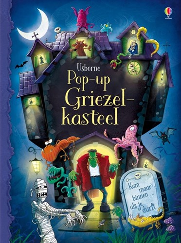 Usborne pop-up griezelkasteel kinderboek - interactief horrorboek 5+