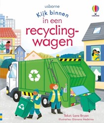 Usborne prentenboek recyclingwagen - educatief flapjesboek 3+