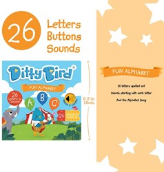 Ditty Bird geluidenboek interactief ABC alfabet kartonboek educatief