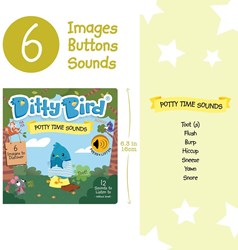 Ditty Bird geluidenboek Potty Time interactief kartonboekje peuters
