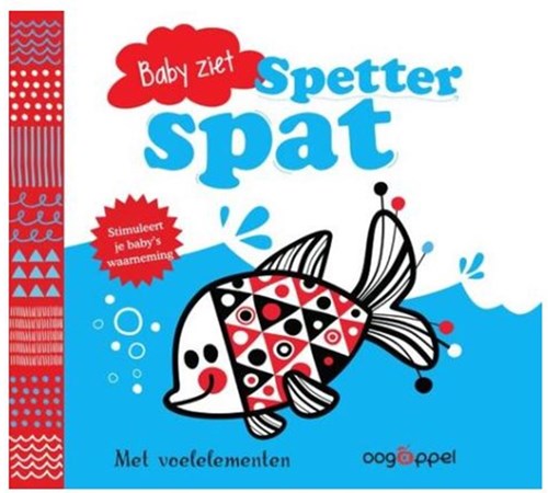 Oogappel babyboek Spetter spat - baby ziet, contrastboekje 0+