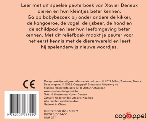Oogappel babydieren kartonboek peuterboek dierenwereld 1+-2