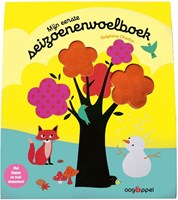 Oogappel baby voelboek seizoenen stoffenboekje flapjes piepgeluid